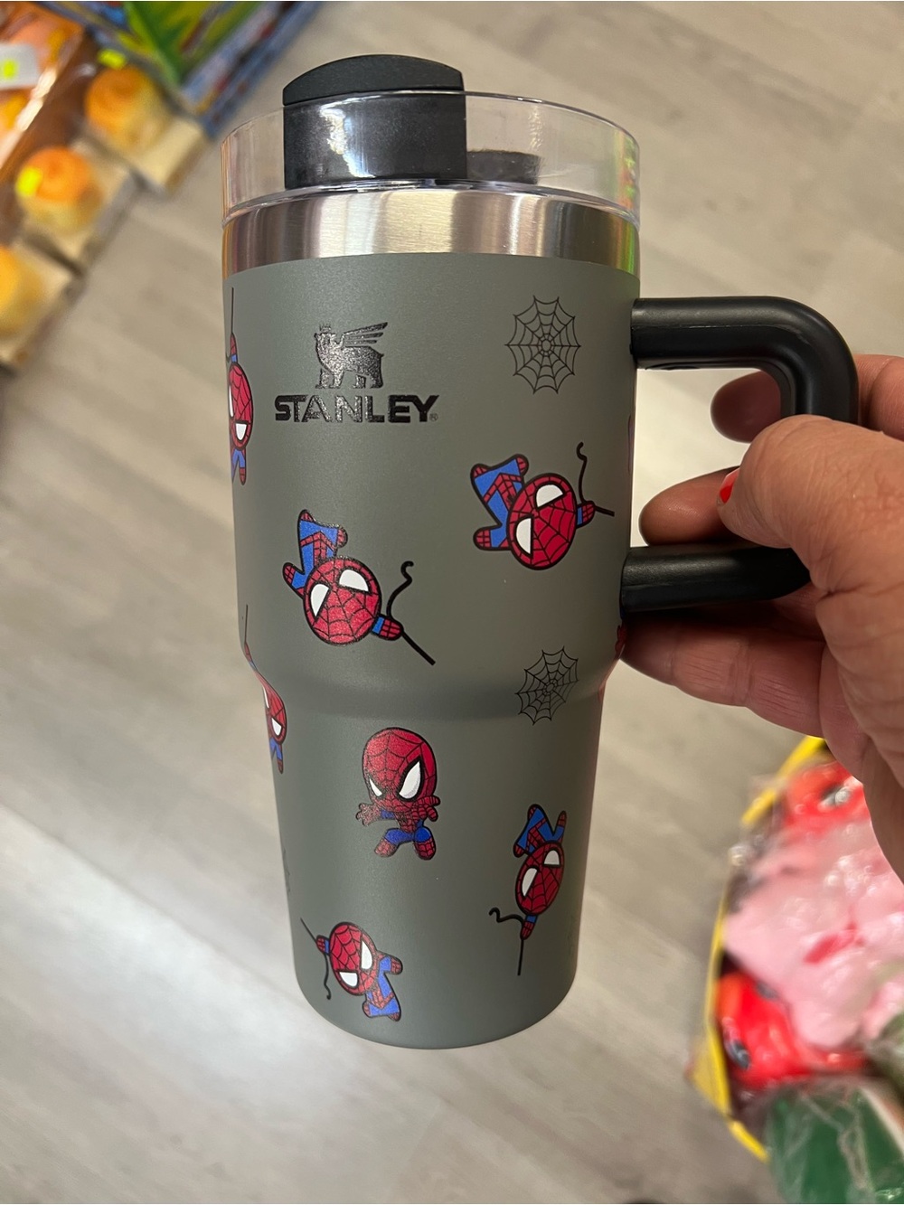 Stanley Kids Spider Hero Insulated Travel Mug - Gray/Red